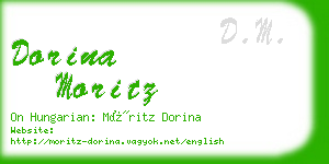 dorina moritz business card